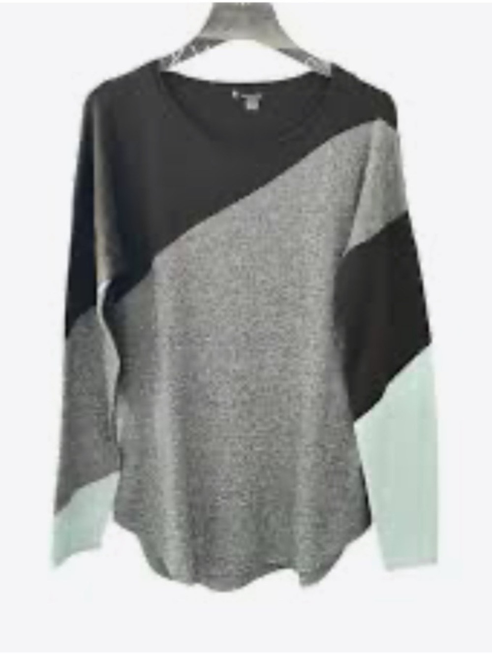 Smartwool Women’s Olive, Gray & Light Blue Colorblock Pullover size Large